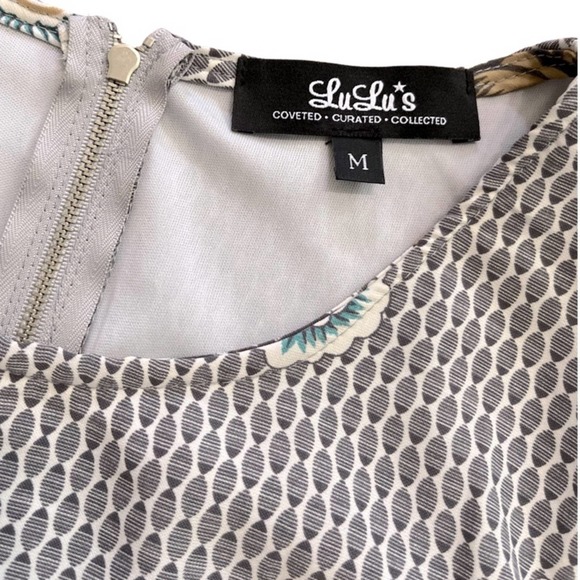 Lulu's Black and Gold Patterned Midi Dress - Picture 4 of 10